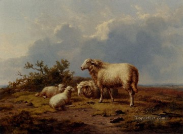  Prado Arte - Ovejas en la pradera Eugene Verboeckhoven animal
